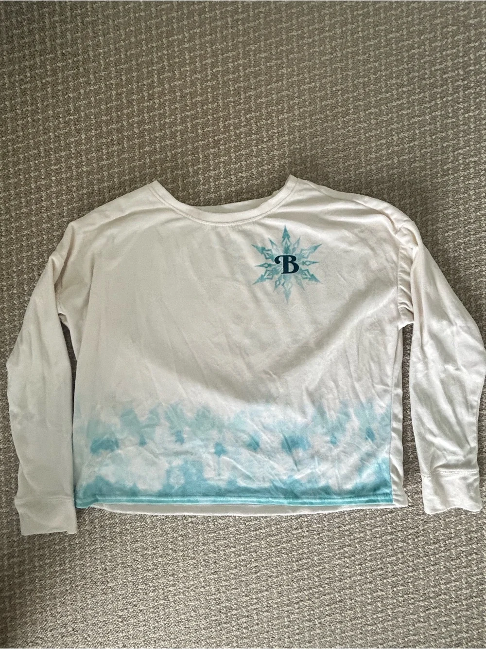 Justice White & Teal Tie-Dye Lounge Pajama Set